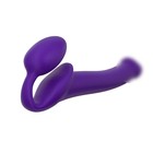 Страпон Strap-On-Me Semi-Realistic гнущийся, фиолетовый M, 18 см - Фото 3
