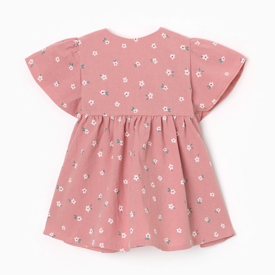 Платье для девочки «Крошка Я. Цветы», рост 68-74 см, розовое