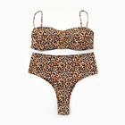 Купальник раздельный с завышенной талией женский MINAKU, принт леопард, размер 42 - Фото 5