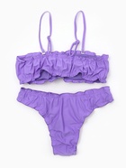 Купальник раздельный со сборкой женский MINAKU, лиловый, размер 42 - Фото 4