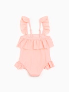 Купальник для девочки слитный MINAKU, светло-розовый, рост 110-116 см - Фото 4