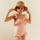 Купальник слитный детский MINAKU цвет розовый, рост 116-122 см - фото 321171828