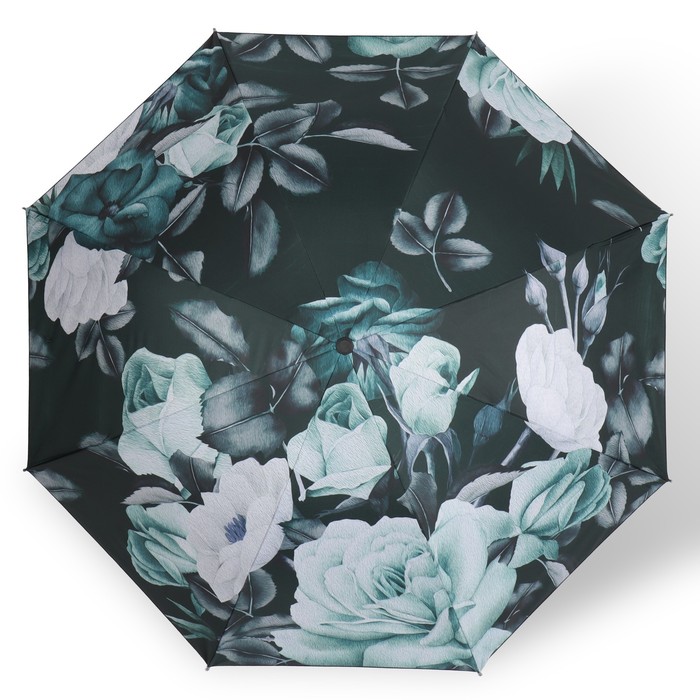 Зонт механический «Пышные цветы», эпонж, 4 сложения, 8 спиц, R = 48 см, цвет МИКС - фото 1908077254