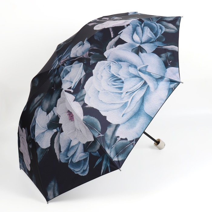 Зонт механический «Пышные цветы», эпонж, 4 сложения, 8 спиц, R = 48 см, цвет МИКС - фото 1908077244