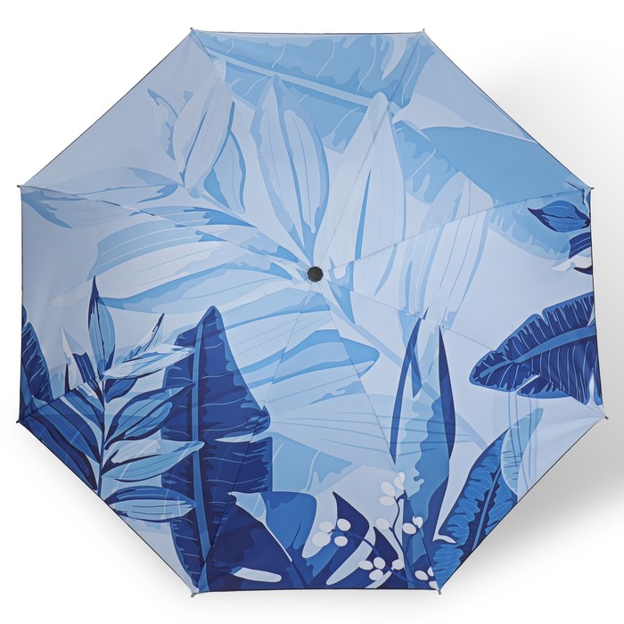 Зонт механический «Листья», эпонж, 4 сложения, 8 спиц, R = 48 см, цвет МИКС - фото 1908077268