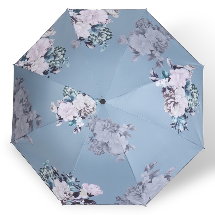 Зонт механический «Пионы», эпонж, 4 сложения, 8 спиц, R = 48 см, цвет МИКС - фото 1908077283