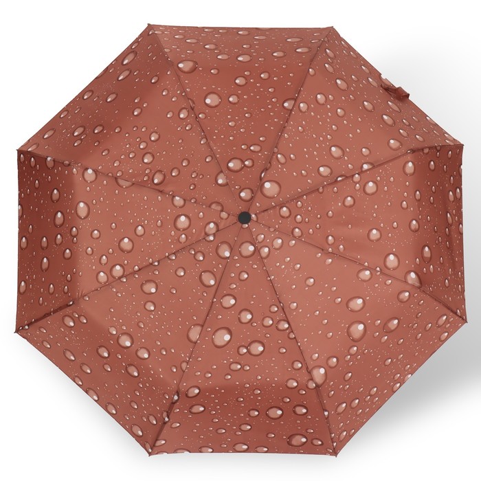 Зонт автоматический «Капли», 3 сложения, 8 спиц, R = 47 см, рисунок МИКС - фото 1908077311