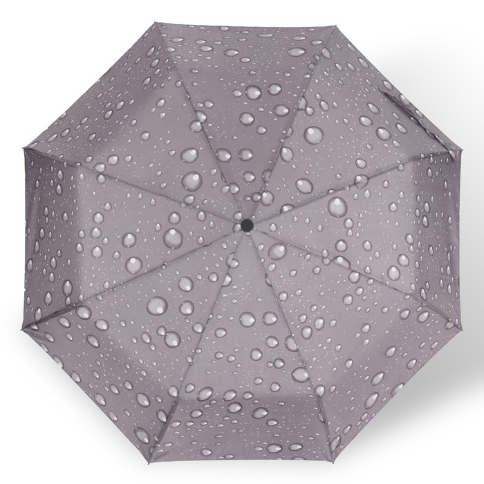 Зонт автоматический «Капли», 3 сложения, 8 спиц, R = 47 см, рисунок МИКС - фото 1908077312