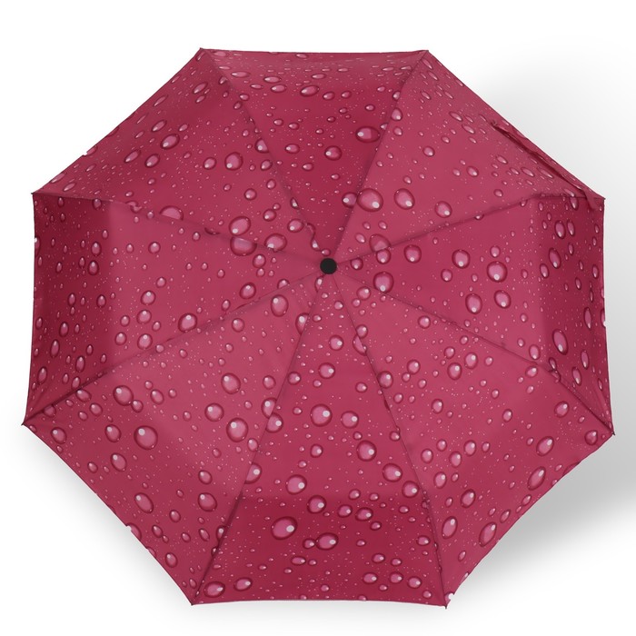 Зонт автоматический «Капли», 3 сложения, 8 спиц, R = 47 см, рисунок МИКС - фото 1908077314