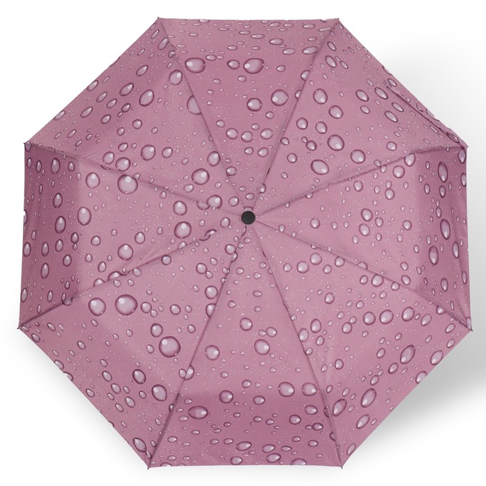 Зонт автоматический «Капли», 3 сложения, 8 спиц, R = 47 см, рисунок МИКС - фото 1908077304