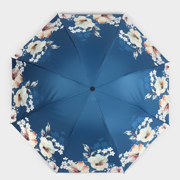 Зонт механический «Цветочный сад», эпонж, 4 сложения, 8 спиц, R = 48 см, цвет МИКС - фото 1908077327
