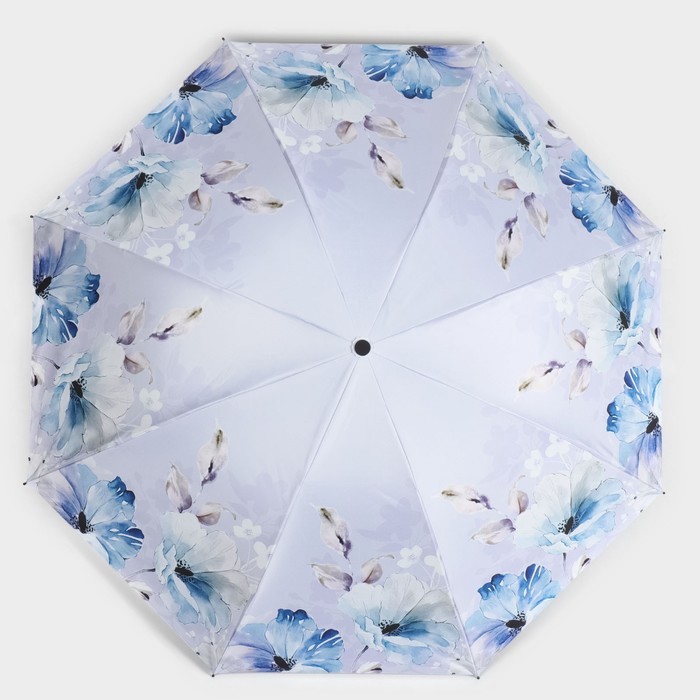 Зонт механический «Цветочный сад», эпонж, 4 сложения, 8 спиц, R = 48 см, цвет МИКС