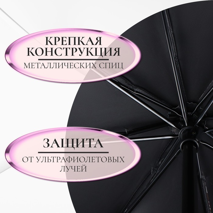 Зонт механический «Вдохновение», эпонж, 4 сложения, 8 спиц, R = 48 см, цвет МИКС - фото 1908077346