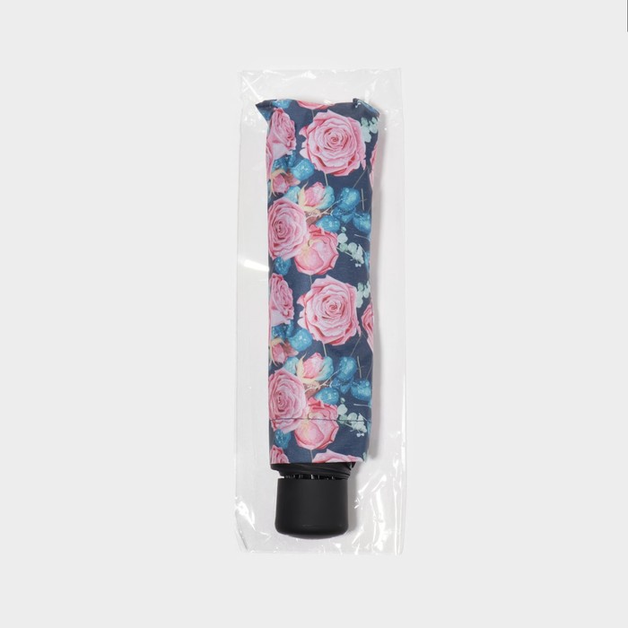 Зонт механический «Розы», эпонж, 4 сложения, 8 спиц, R = 48 см, цвет МИКС - фото 1908077422