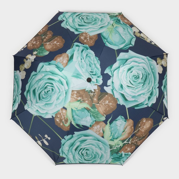 Зонт механический «Розы», эпонж, 4 сложения, 8 спиц, R = 48 см, цвет МИКС - фото 1908077424