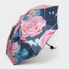 Зонт механический «Розы», эпонж, 4 сложения, 8 спиц, R = 48 см, цвет МИКС - Фото 5