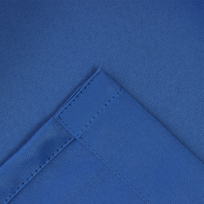 Штора портьерная Этель 250*265 см, цв.синий, блэкаут, пл. 240 г/м2