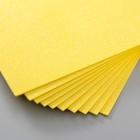 Фоамиран глиттерный 2 мм, 20х30 см, ярко-желтый (комплект 10 шт) - фото 24345968