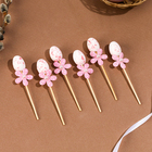 Шпажки на пасху «Яйцо», розовый, набор 6 шт. - Фото 3