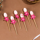 Шпажки на пасху «Яйцо», розовый, набор 6 шт. - Фото 4