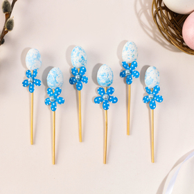 Шпажки на пасху «Яйцо», МИКС, набор 6 шт.