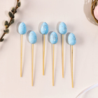 Шпажки на пасху «Яйцо пасхальное», голубая, набор 6 шт. - Фото 2