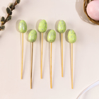 Шпажки на пасху «Яйцо пасхальное», зелёная, набор 6 шт. - Фото 2