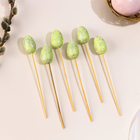 Шпажки на пасху «Яйцо пасхальное», зелёная, набор 6 шт. - Фото 3