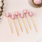 Шпажки на пасху «Яйцо пасхальное», розовая, набор 6 шт. - Фото 3