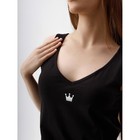 Ночная сорочка женская «Корона», размер 46, цвет чёрный - Фото 6