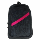 Рюкзак молодёжный "Квадраты", 1 отдел, 2 наружных и 2 боковых кармана, усиленная спинка, цвет чёрно-розовый - Фото 1
