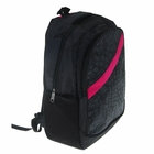 Рюкзак молодёжный "Квадраты", 1 отдел, 2 наружных и 2 боковых кармана, усиленная спинка, цвет чёрно-розовый - Фото 2