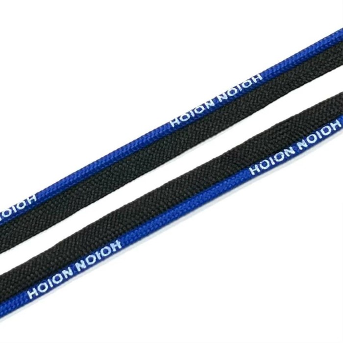 Кант декоративный с надписью, ширина 1 см, цвет чёрный с синим - Фото 1