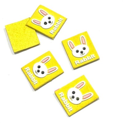 Нашивка Rabbit, размер 2x2,5 см, цвет жёлтый
