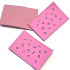 Нашивка под кожу «Веселые буквы», размер 4x6 см, цвет розовый