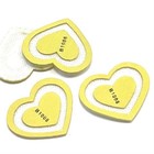 Нашивка «Сердечко», размер 2x2,5 см, цвет жёлтый - фото 300020412