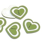 Нашивка «Сердечко», размер 2x2,5 см, цвет зелёный