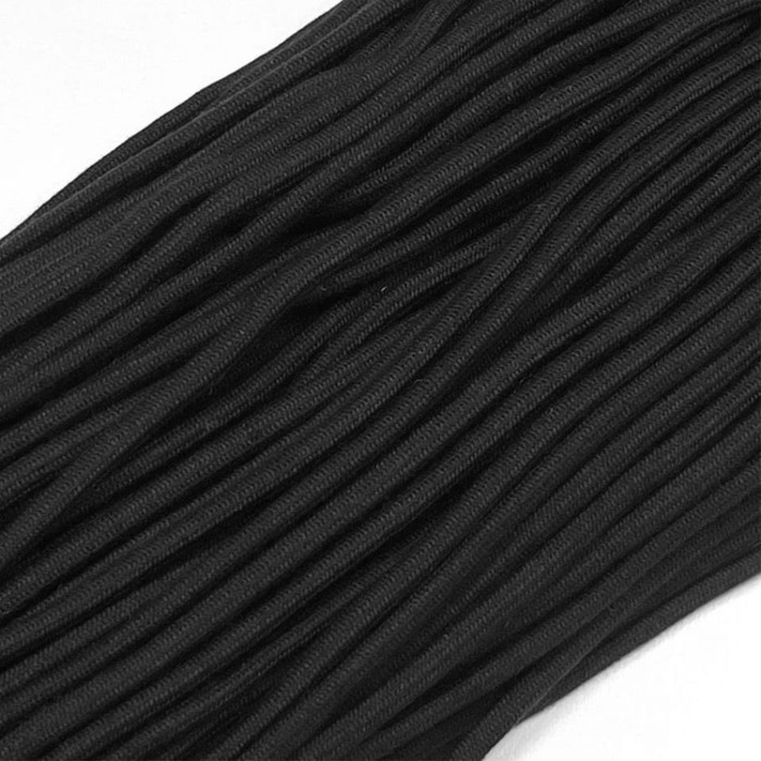 Шнур с наполнителем, цвет чёрный - Фото 1