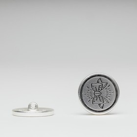 Пуговица металлическая «Бантик маленький», размер 17 мм