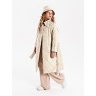 Пальто стёганое для девочек AmaroBaby TRENDY, рост 116-122 см, цвет молочный - фото 297430846