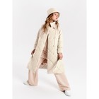 Пальто стёганое для девочек AmaroBaby TRENDY, рост 116-122 см, цвет молочный - Фото 12