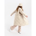 Пальто стёганое для девочек AmaroBaby TRENDY, рост 116-122 см, цвет молочный - Фото 13