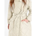 Пальто стёганое для девочек AmaroBaby TRENDY, рост 116-122 см, цвет молочный - Фото 9