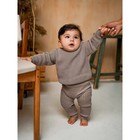 Штаны вязаные детские Amarobaby Pure Love Comfy, рост 98, цвет коричневый - Фото 7