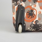 Сумка дорожная, отдел на молнии, 2 наружных кармана, 2 колеса, выдвижная ручка, цвет серый/оранжевый - Фото 4