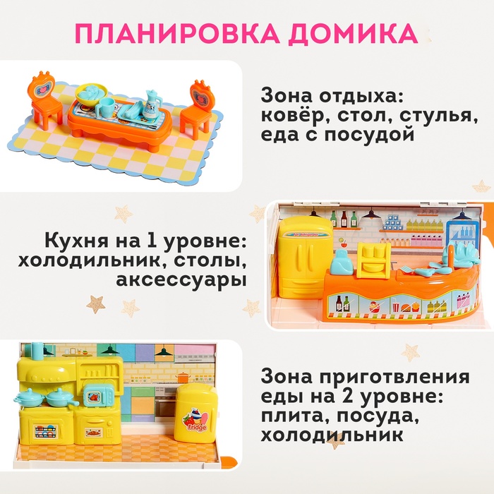 Игровой набор "Дом-машина Ксении" с мебелью и аксессуарами