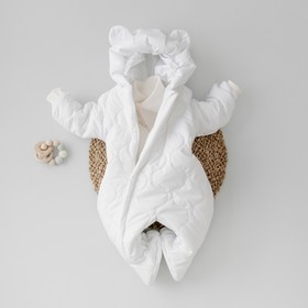 Комбинезон детский демисезонный KinDerLitto «Аванти-1», рост 56-62 см, цвет белый