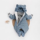 Комбинезон детский демисезонный KinDerLitto «Аванти-1», рост 56-62 см, цвет деним - Фото 4