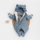Комбинезон детский демисезонный KinDerLitto «Аванти-1», рост 62-68 см, цвет деним - Фото 4
