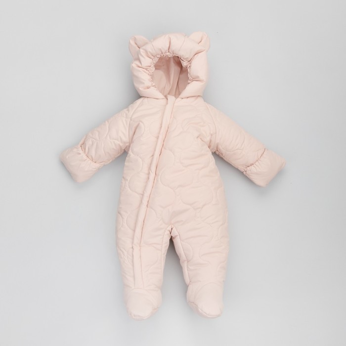 Комбинезон детский демисезонный KinDerLitto «Аванти-1», рост 56-62 см, цвет розовая пудра - Фото 1